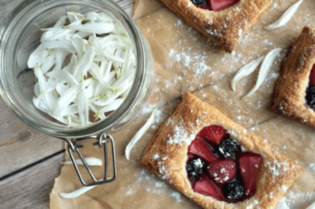 fruit tarts filled with berries